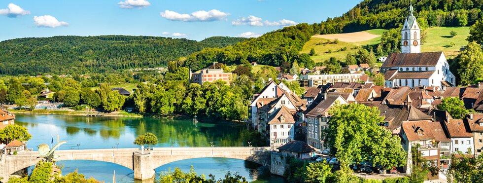 Laufenburg am Rhein in der Schweiz