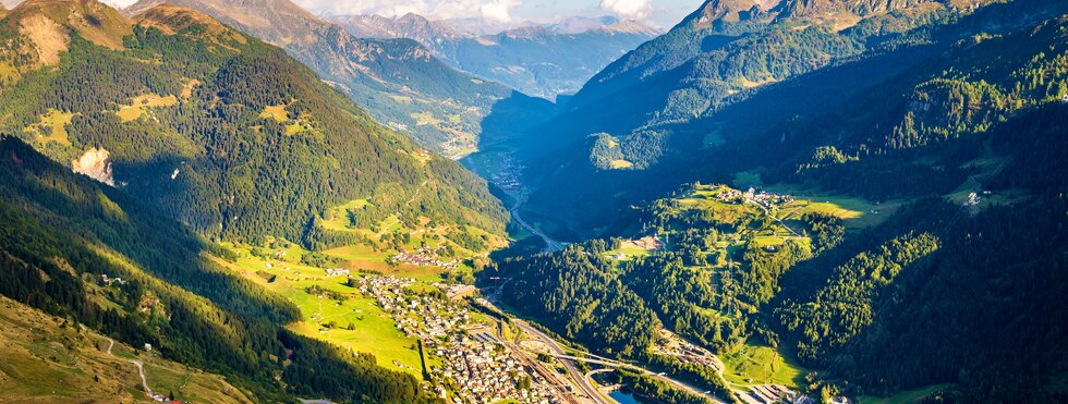 Blick auf Airolo im Tessin