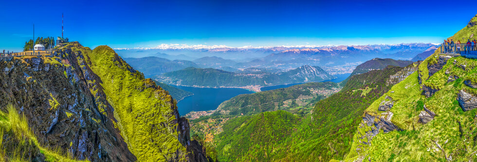Blick auf Lugano vom Monte Generoso