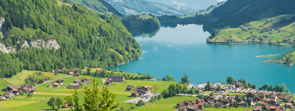 Blick auf den Sarnersee in der Schweiz