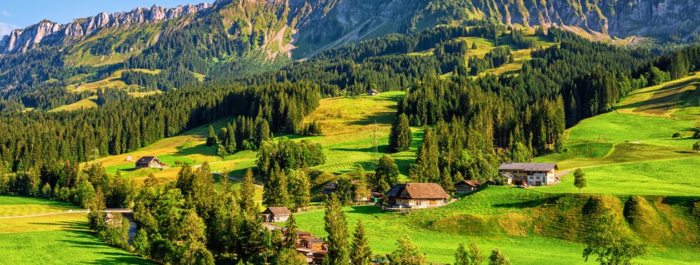 Alpental bei Schangau in der Schweiz