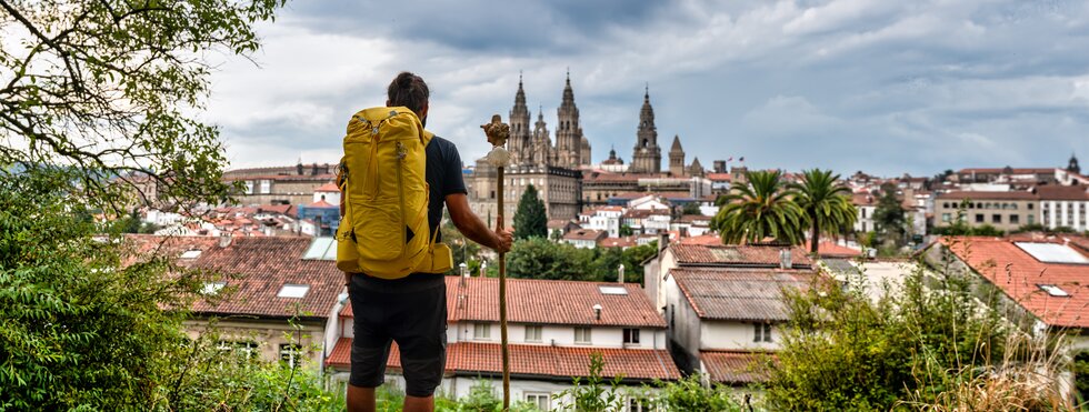 Wanderer in Santiago de Compostela