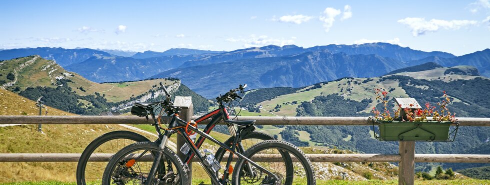 View of Italian Alps from the top of the Monte Baldo