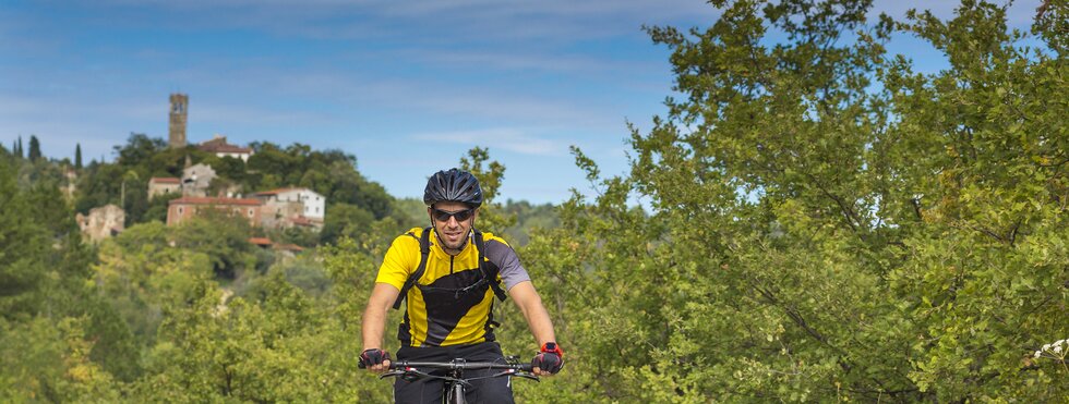 Mountainbiker in Istrien 