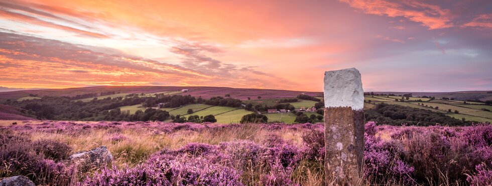 Sonnenuntergang in den North Yorkshire Moors