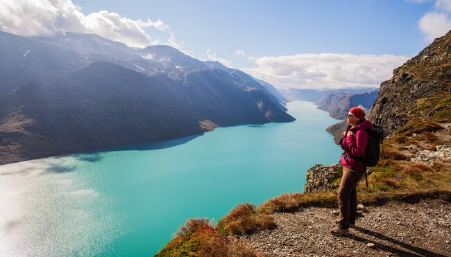 A hiker in Jotunheimen, Norway