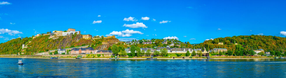 Festung Ehrenbreitstein am Rhein