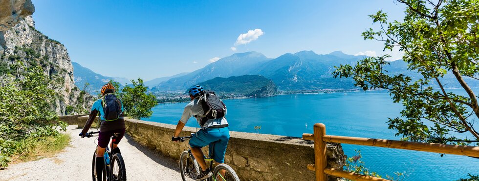 Mountainbiker am Gardasee