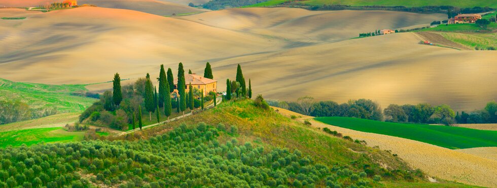 Hügel der Toskana - Val d Orcia - Montepulciano nach Siena