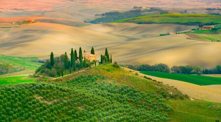 Hügel der Toskana - Val d Orcia - Montepulciano nach Siena