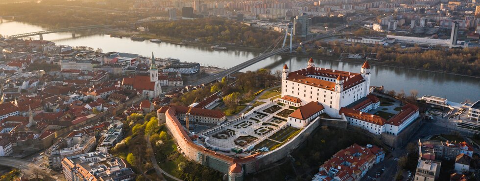 Blick auf die Burg Bratislava