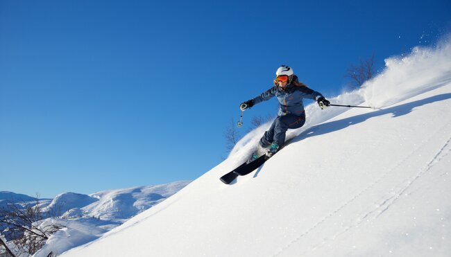 Abfahrsski im Norwegen