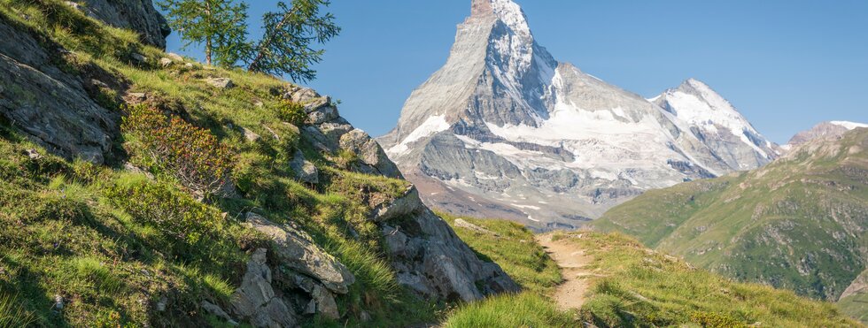 Europaweg mit Blick aufs Matterhorn