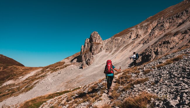 Wanderer zum Ljuboten Peak