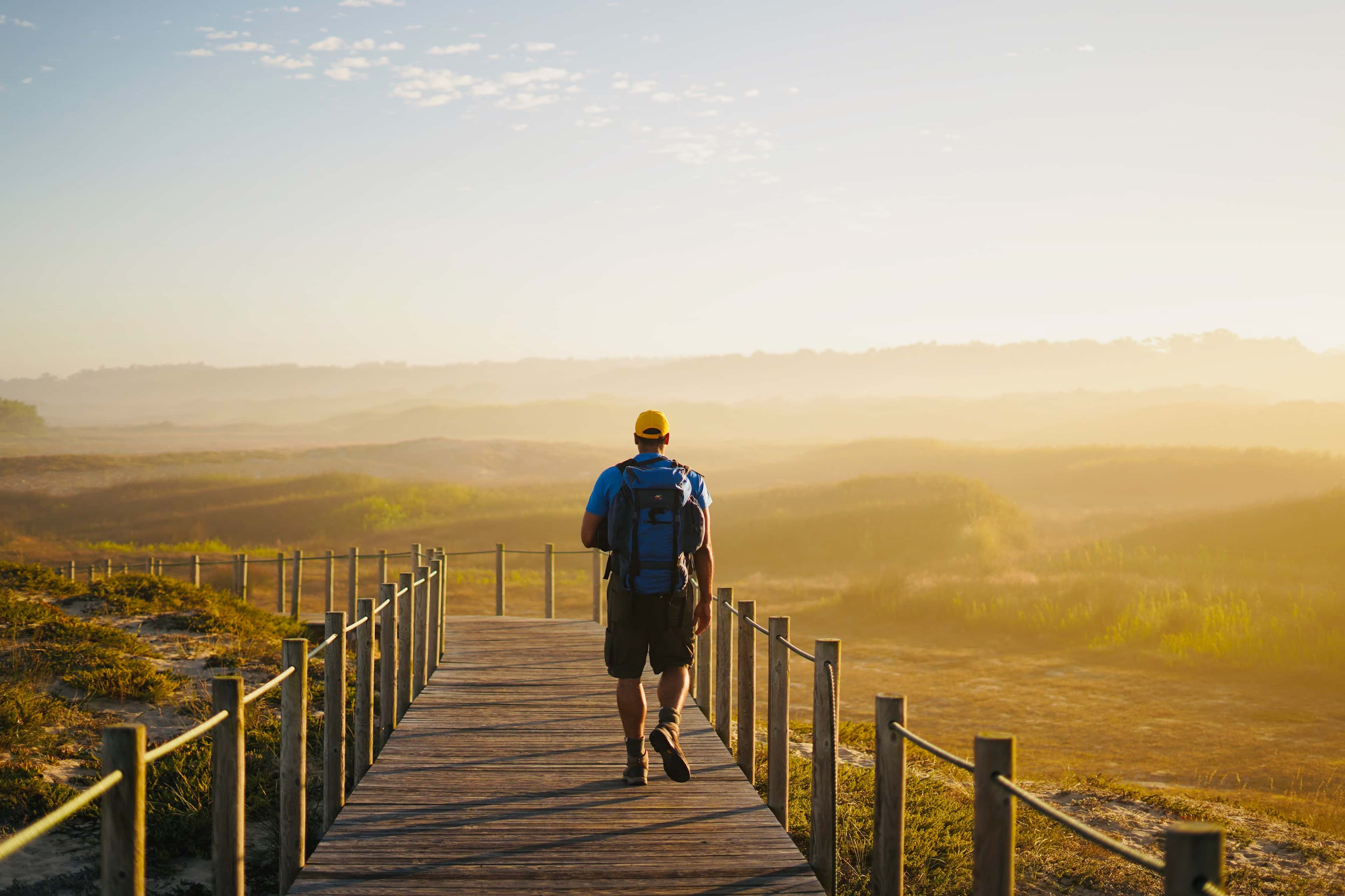 Wanderer auf dem portugiesischen Jakobsweg
