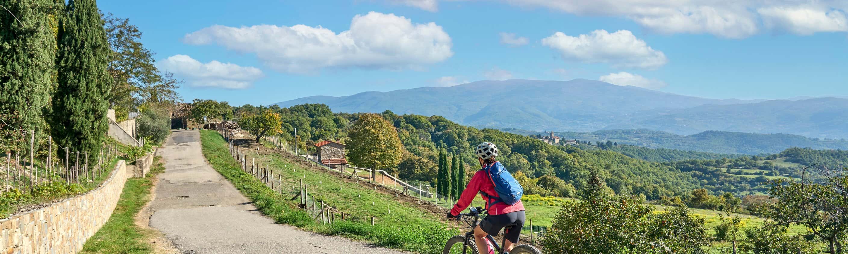 Postkarte Südtoskana – Radfahren von Cortona nach Siena