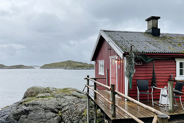 Traditionelles Haus auf den Lofoten