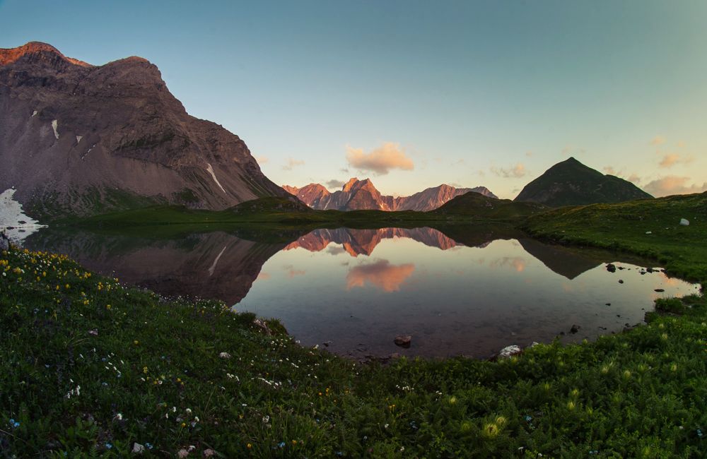 Seespiegel an der Memminger Hütte