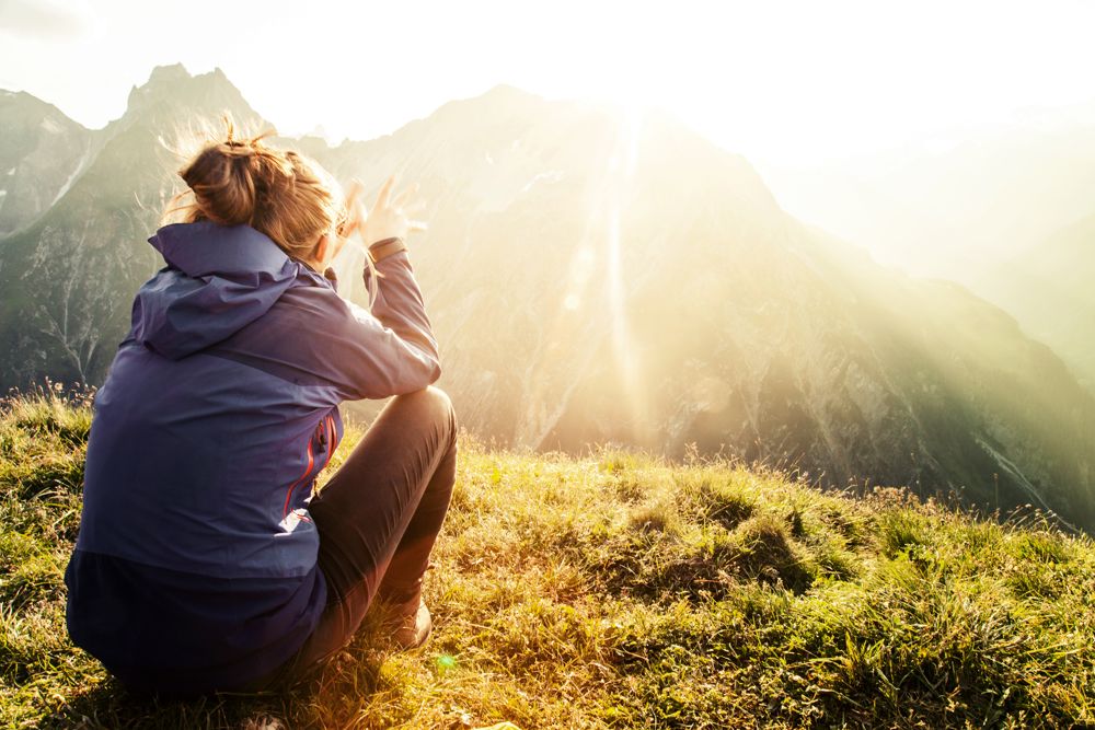 Sonnenuntergang auf der Memminger Hütte