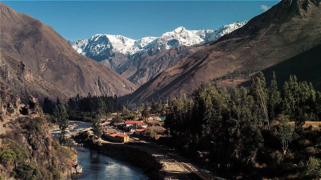 Das Urubamba Tal mit der Cordillera Urubamba