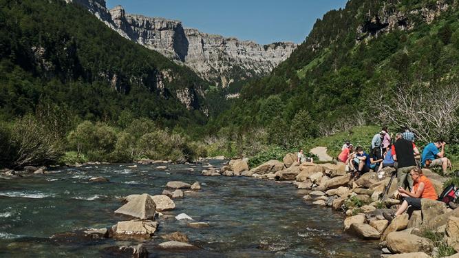 Pause am Rio Arazas