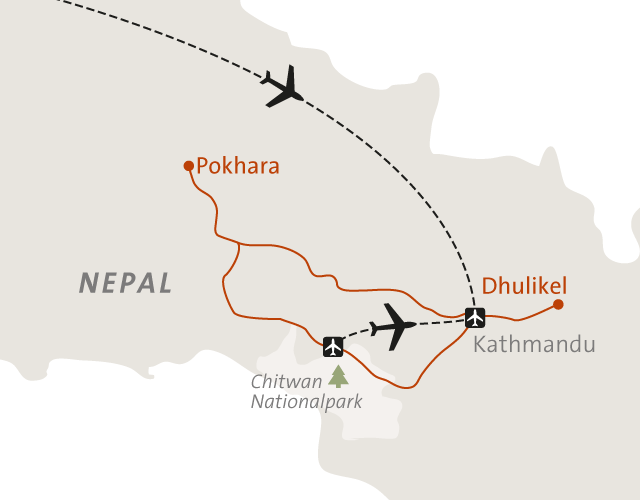Landkarte Nepal