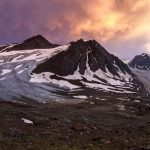 Sonnenaufgang beim Gletscher