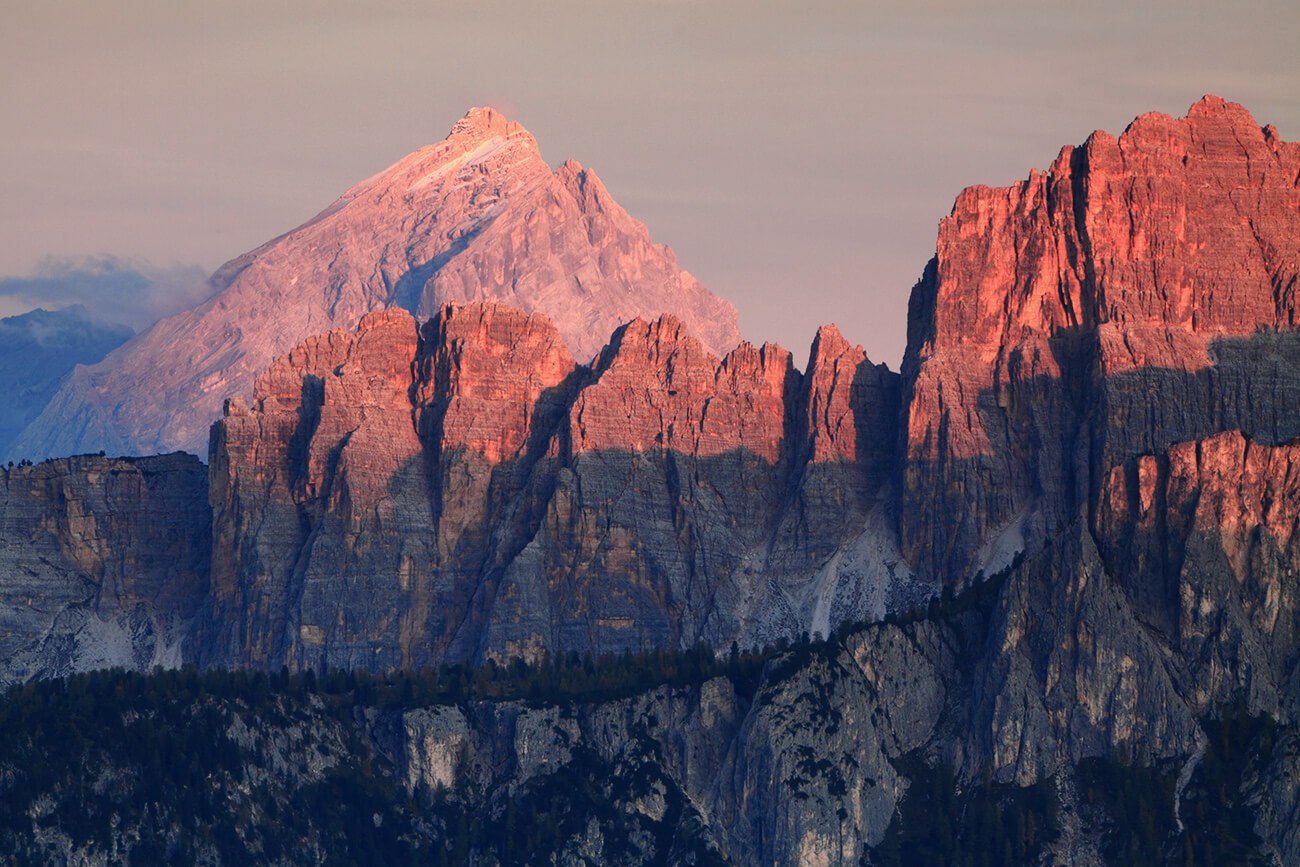 Alpenglühen Dolomiten
