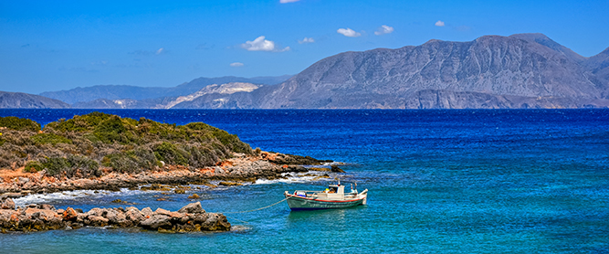 Fischerboot nahe von Ammoudara auf Kreta