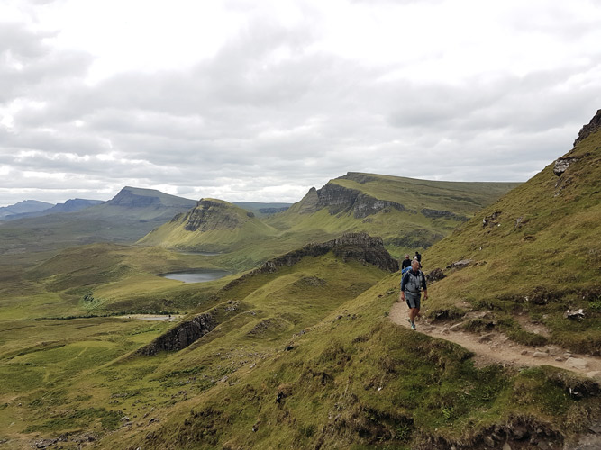 Wanderung entlang des Quiraing auf der Insel Skye