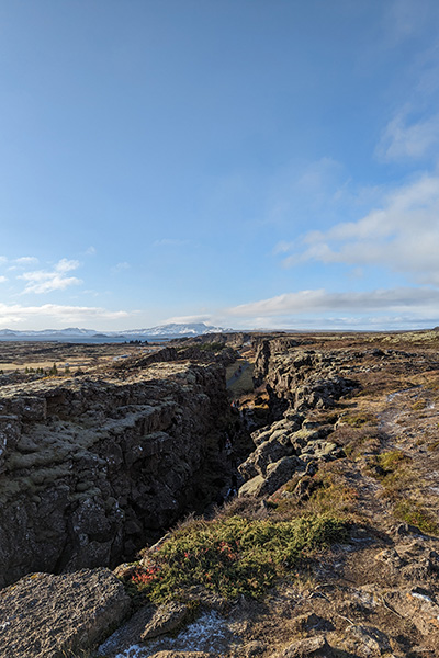 Schlucht im Nationalpark Thingvellir