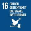 SDG Icon Frieden, Gerechtigkeit und starke Institutionen