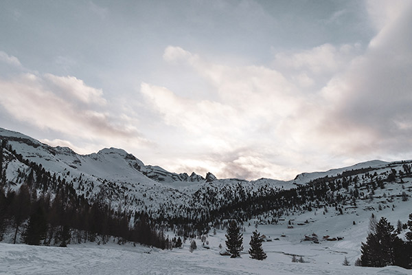 Abendhimmel, Faneshütte Dolomiten