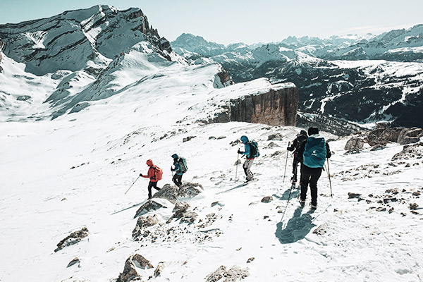 Abstieg vom Heiligkreuzkofel, Dolomiten