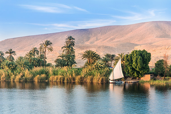Der Nil nahe Luxor