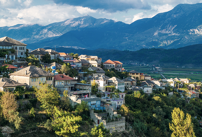 Blick auf die Altstadt von Gjirokaster