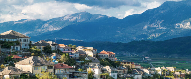 Blick auf die Altstadt von Gjirokaster