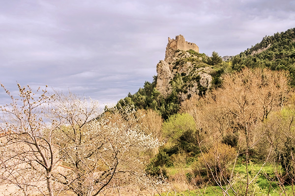 Blick auf die Burg Paderne, Portugal