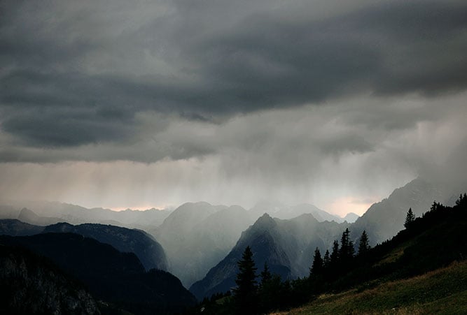 Regenwetter im Berchtesgaden Nationalpark