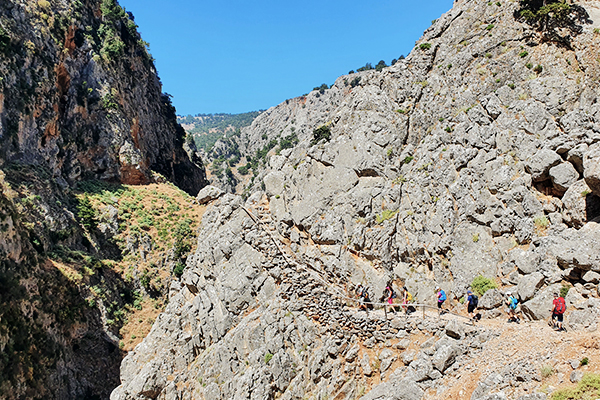 Die Schlucht Aradena auf Kreta