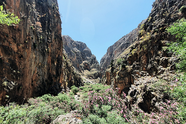 Die Schlucht Aradena auf Kreta