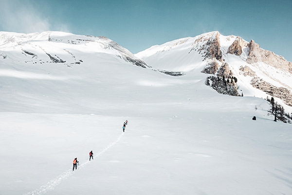 Schneeschuhwandern Fanes Hütte, Dolomiten