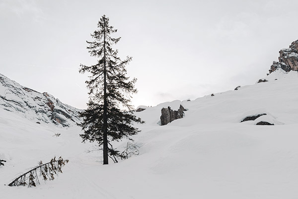 Genug Schnee, Dolomiten