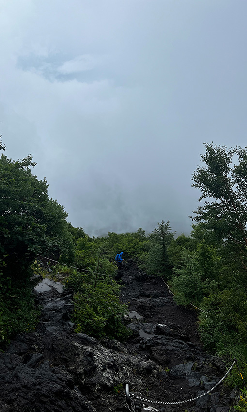 Aufstieg Fuji in Japan