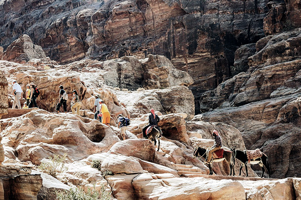 Weg nach Petra, Jordanien