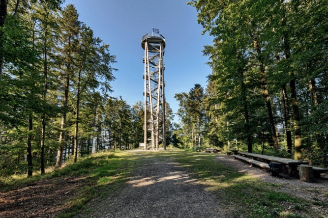 Der Aussichtsturm am Urenkopf im Nationalpark Schwarzwald, Deutschland