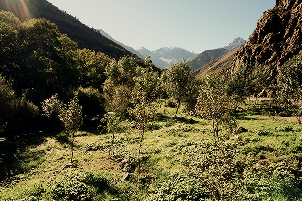 Das malerische Azzaden-Tal in Marokko.