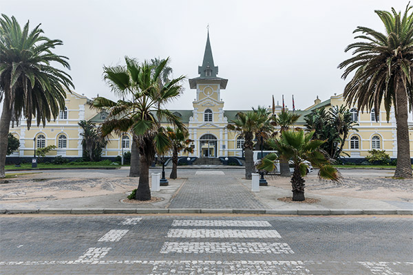 Hotel im frueheren Bahnhof, Swakopmund Namibia