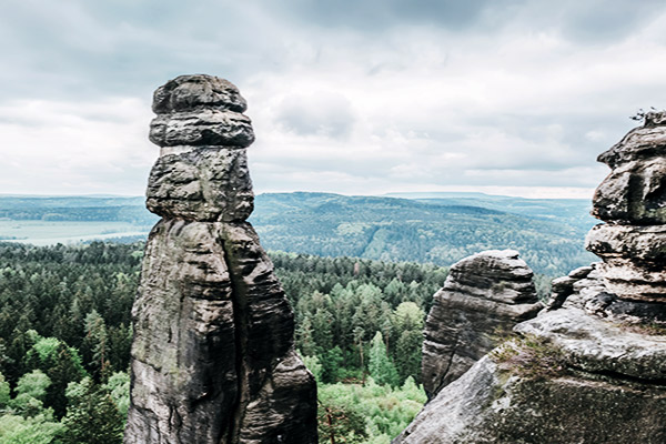 Barbarine Felsnadel in der Sächsischen Schweiz, Deutschland