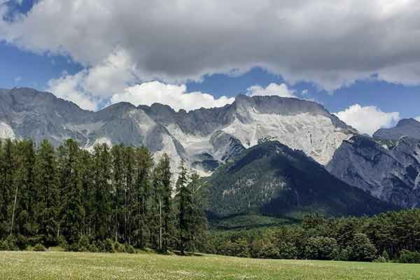 Bergpanorama während der Wanderung